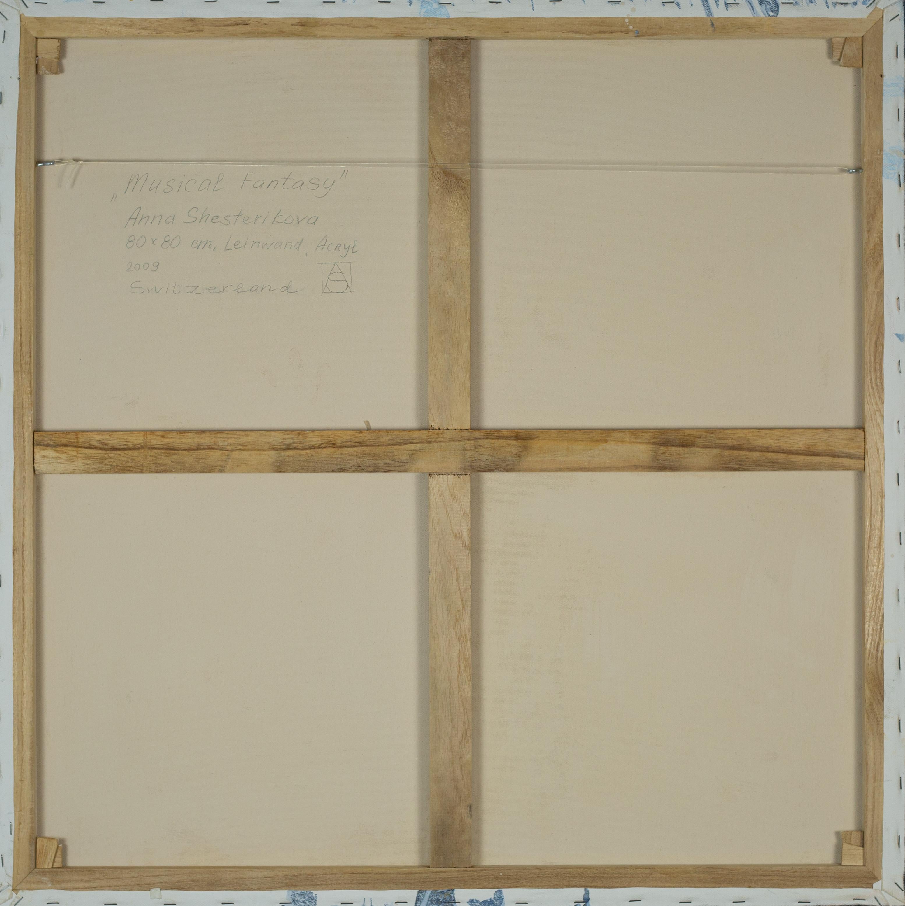 Musical Fantasy. Square, semi-abstract, music, notes, interior en venta 14