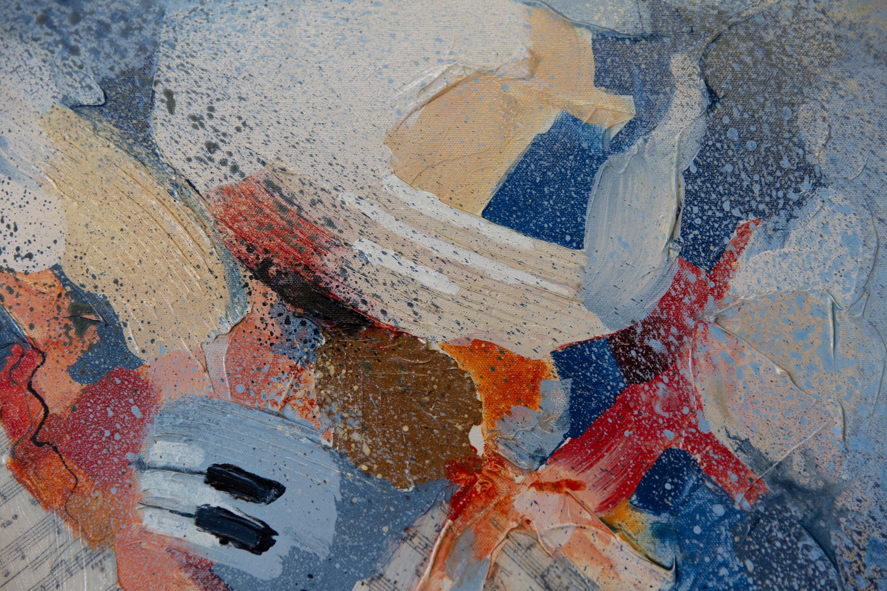 Fantasía Musical. Cuadrado, semiabstracto, música, notas, interior en venta 4