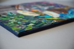 Oriental Still Life. Vertical, oil, bright, painting, fruits