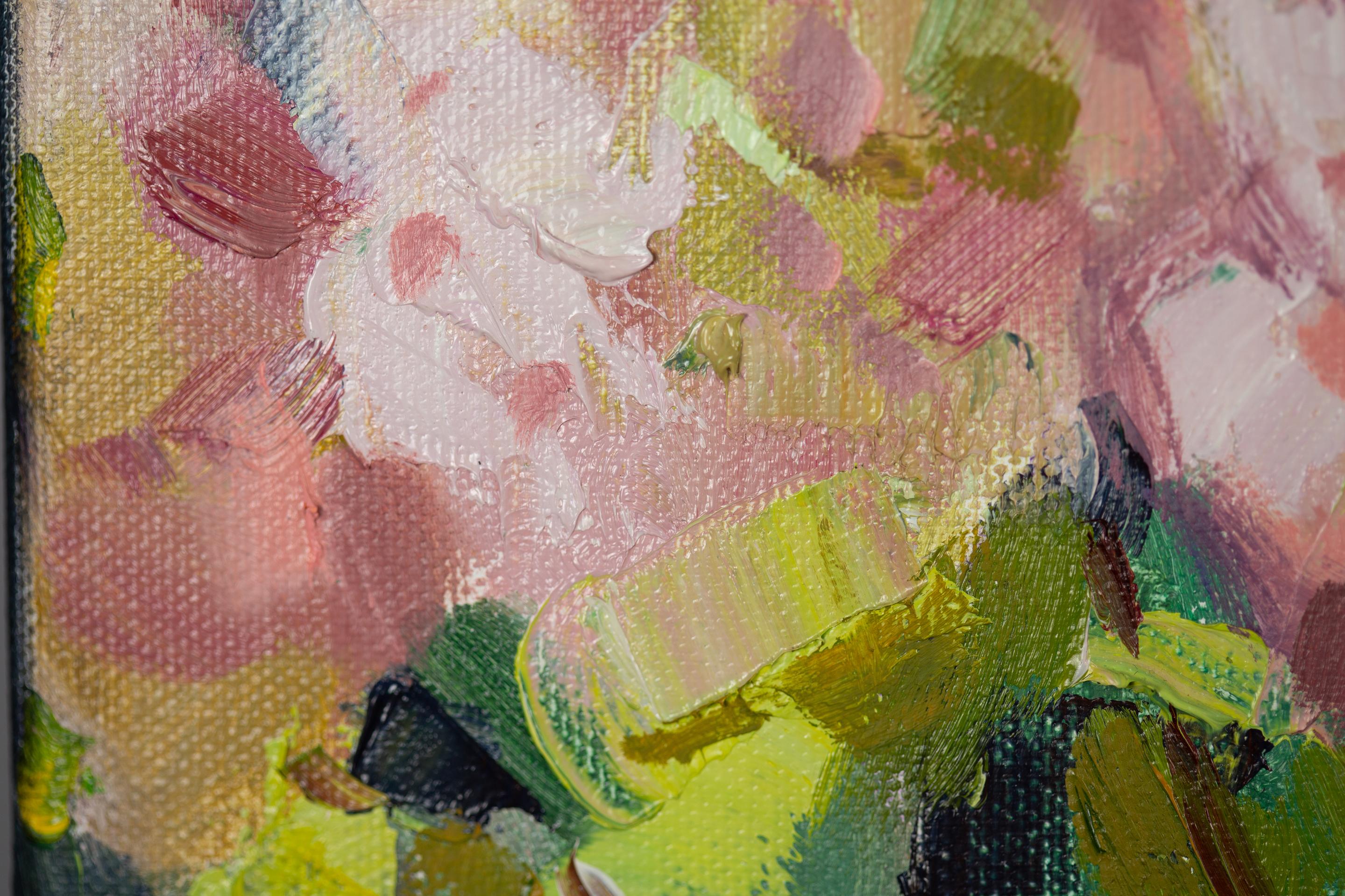 Ortensia paniculata. Post-impressionismo, pittura a olio, verticale, Nature, floreale in vendita 5