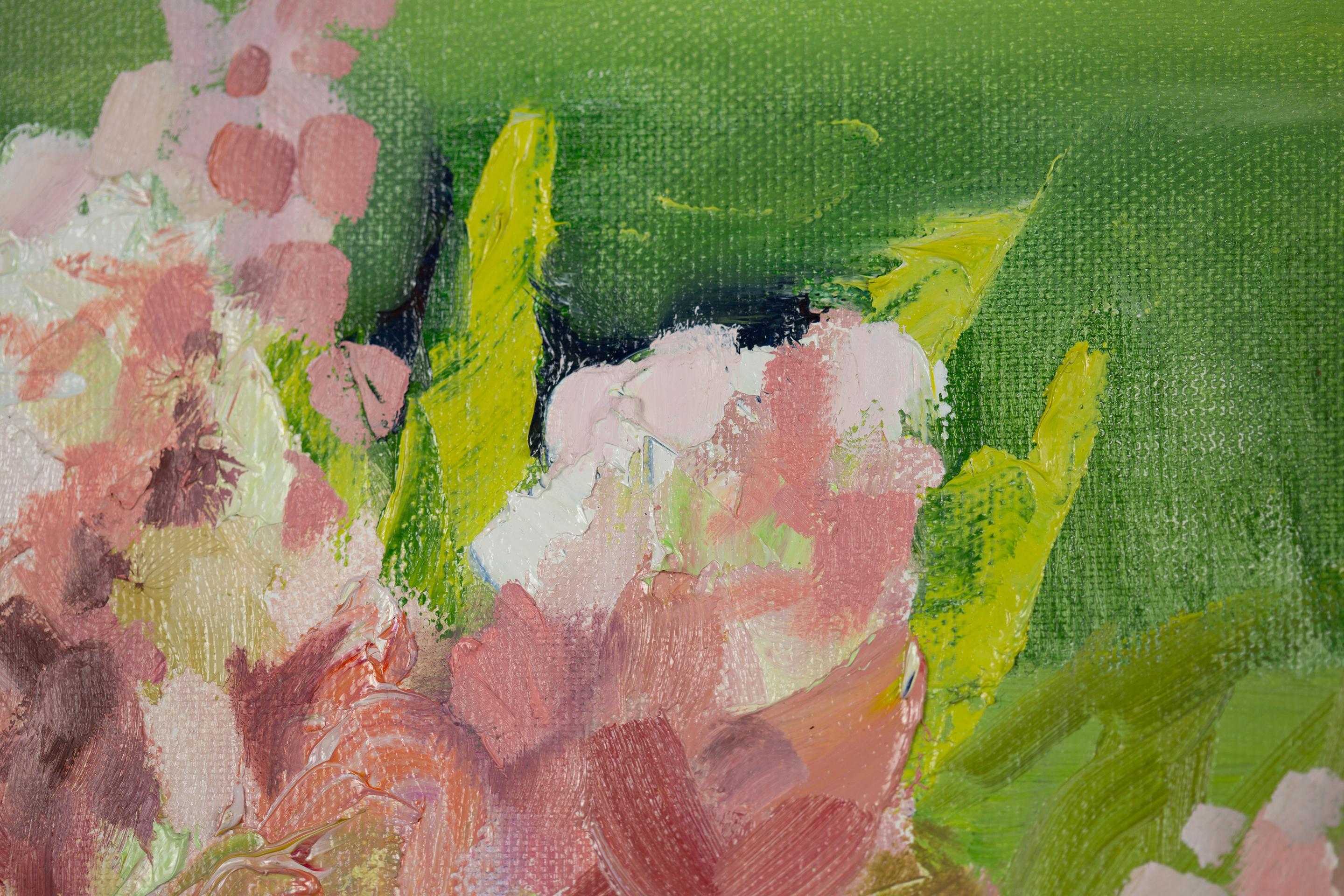 Ortensia paniculata. Post-impressionismo, pittura a olio, verticale, Nature, floreale in vendita 6