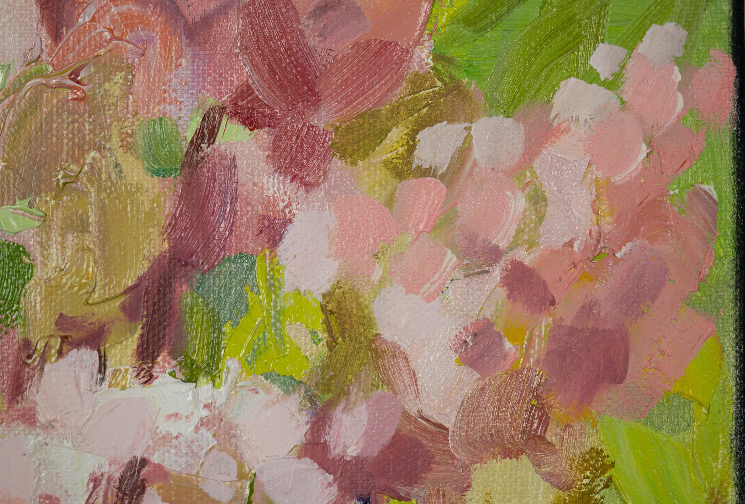 Ortensia paniculata. Post-impressionismo, pittura a olio, verticale, Nature, floreale in vendita 7