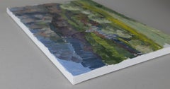 Paraglider Over Gams. Landscape Paintings, mountains, Switzerland, Impressionism