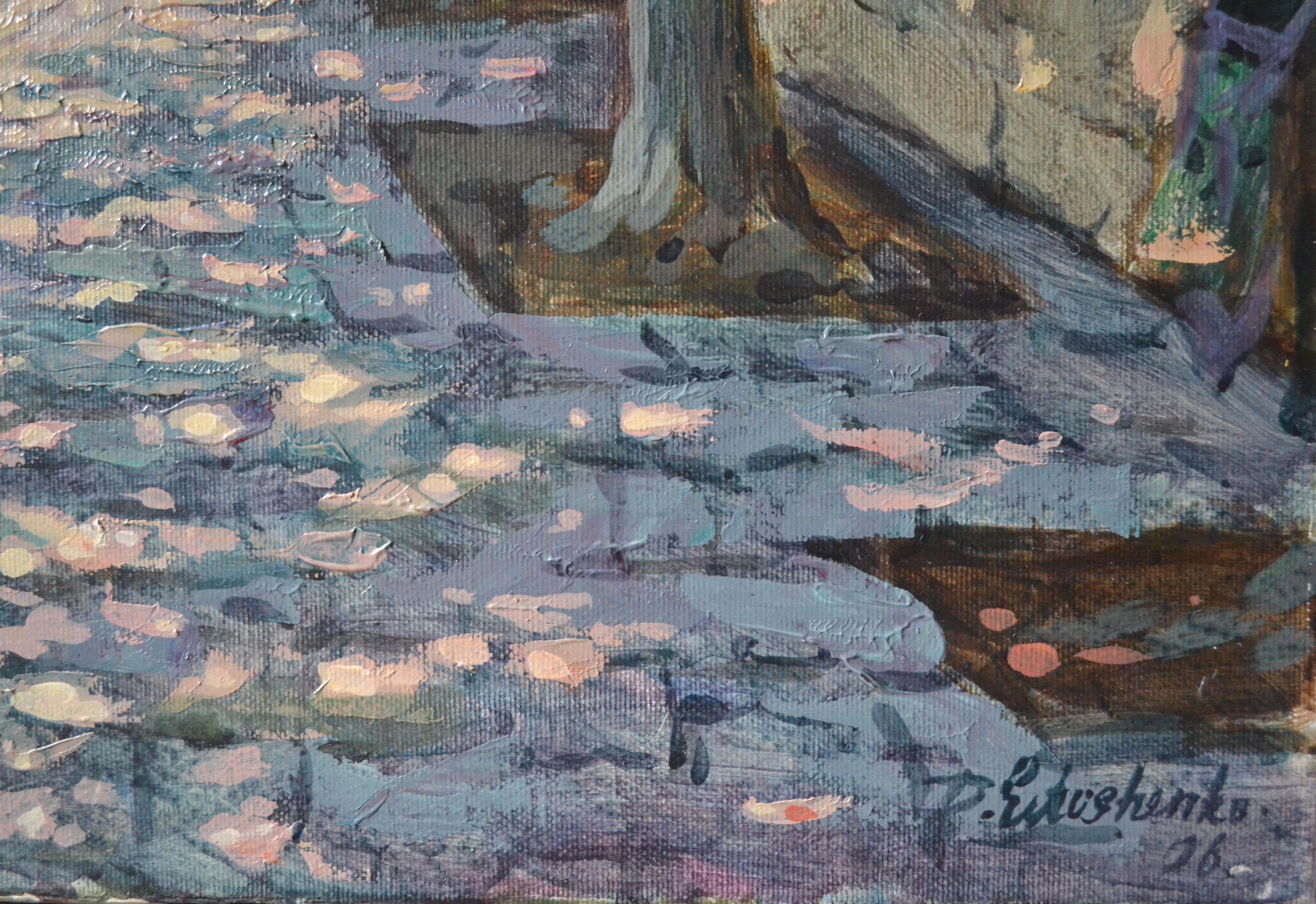 Paris. Die Ufer der Seine (Realismus), Painting, von Anna Shesterikova