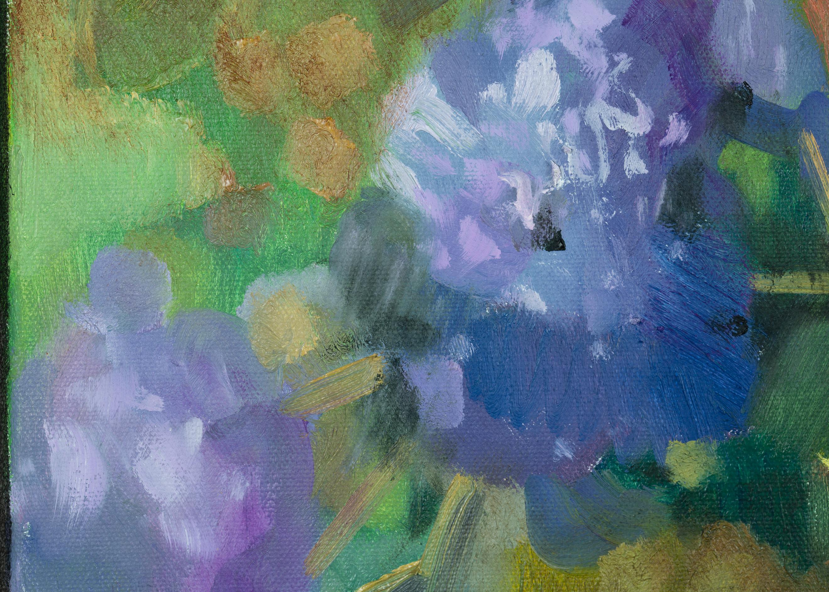Purple Luxury. Post-impressionism, vertical, nature, floral, flowers, USA For Sale 5