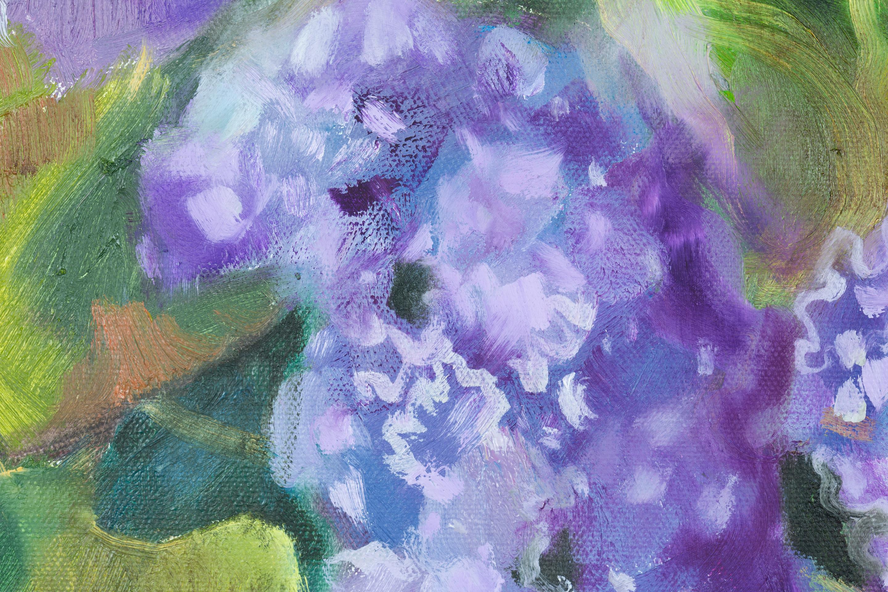 Purple Luxury. Post-impressionism, vertical, nature, floral, flowers, USA For Sale 6