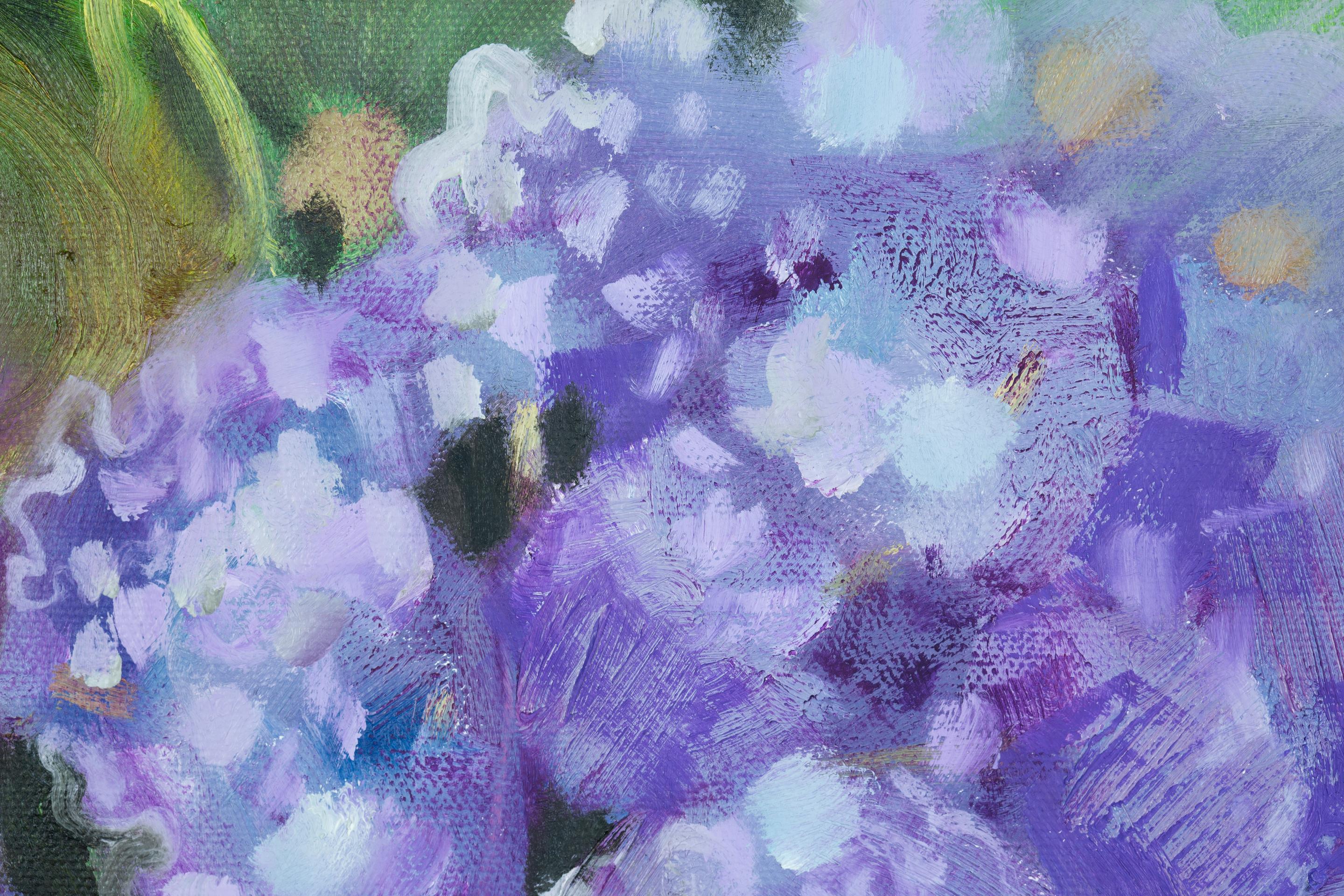 Purple Luxury. Post-impressionism, vertical, nature, floral, flowers, USA For Sale 7