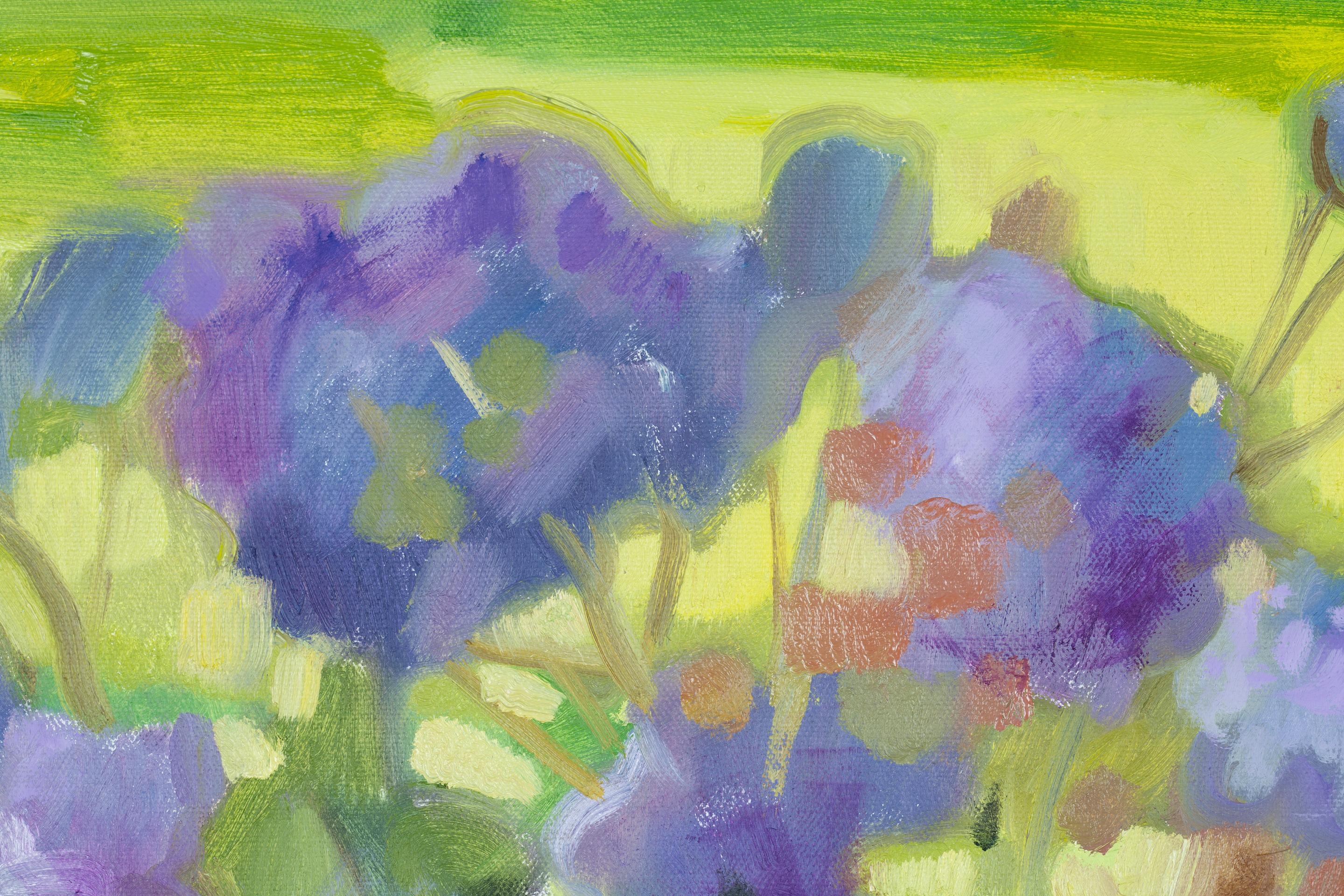 Purple Luxury. Post-impressionism, vertical, nature, floral, flowers, USA For Sale 11