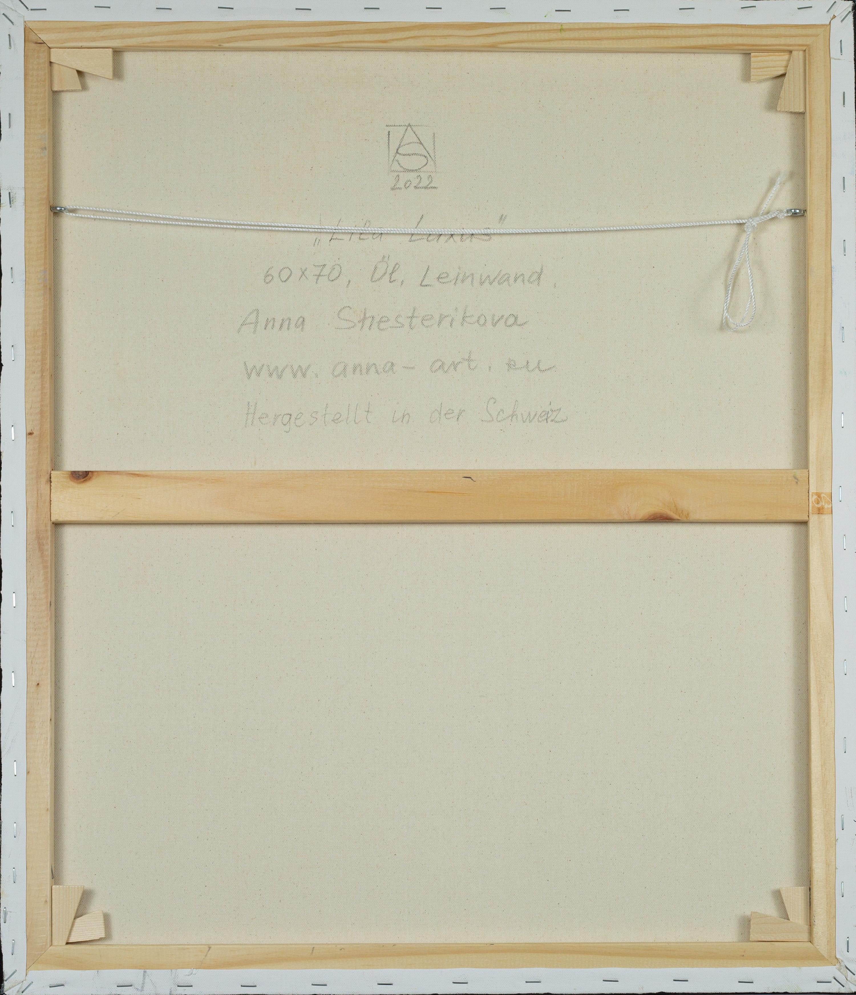 Purple Luxury. Post-impressionism, vertical, nature, floral, flowers, USA - Painting Posimpresionista de Anna Shesterikova