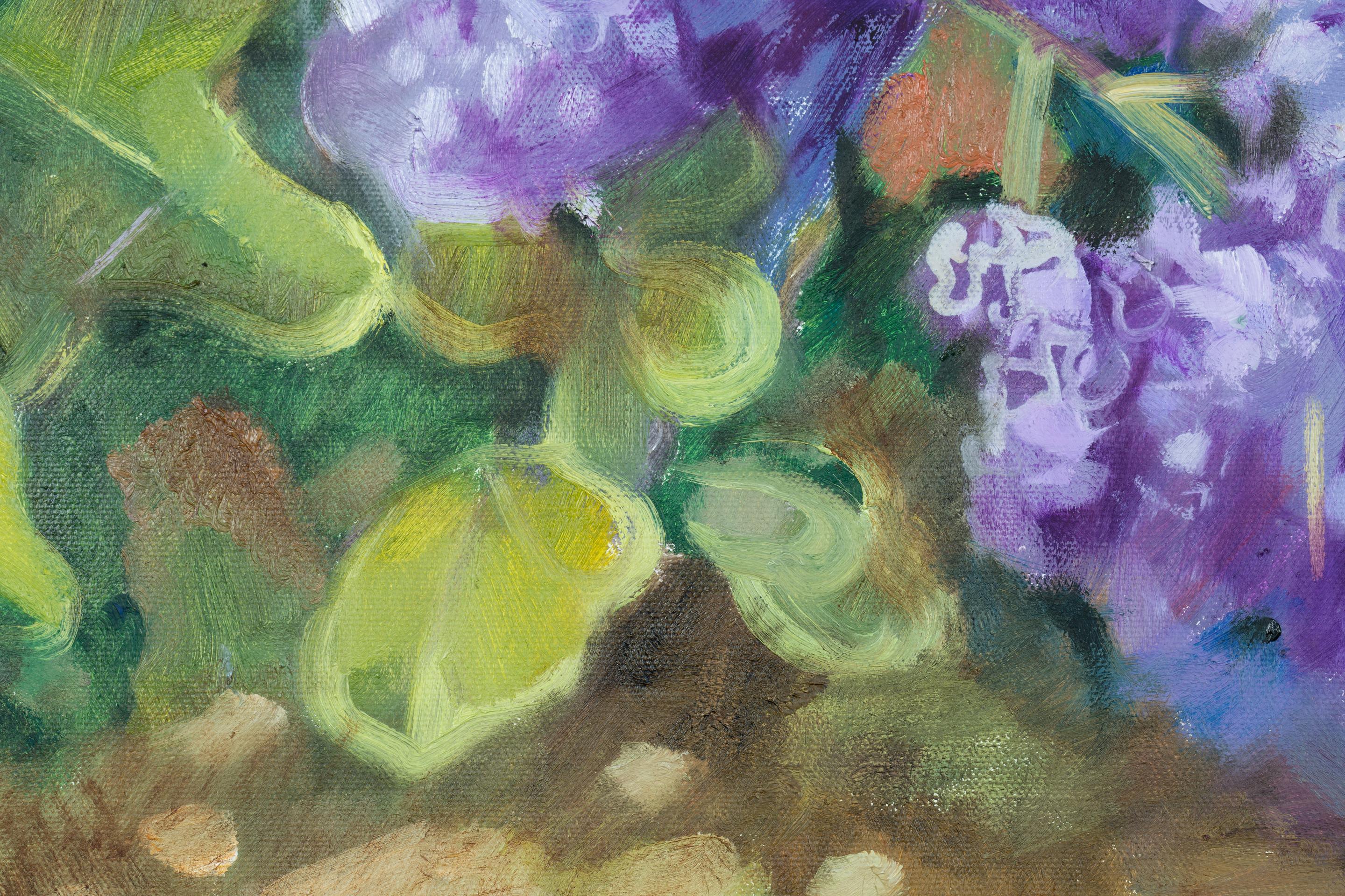 Purple Luxury. Post-impressionism, vertical, nature, floral, flowers, USA For Sale 2