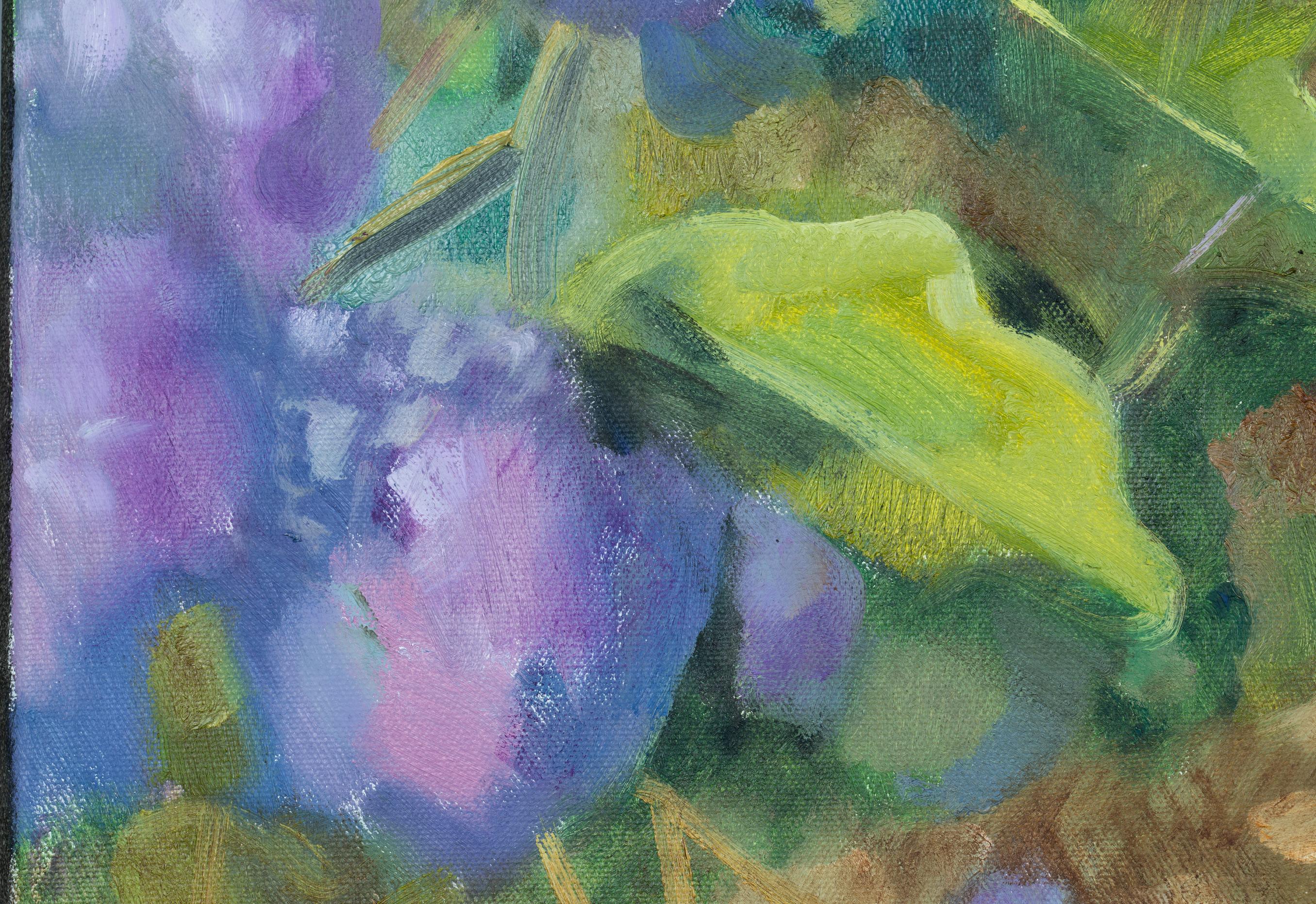 Purple Luxury. Post-impressionism, vertical, nature, floral, flowers, USA For Sale 3