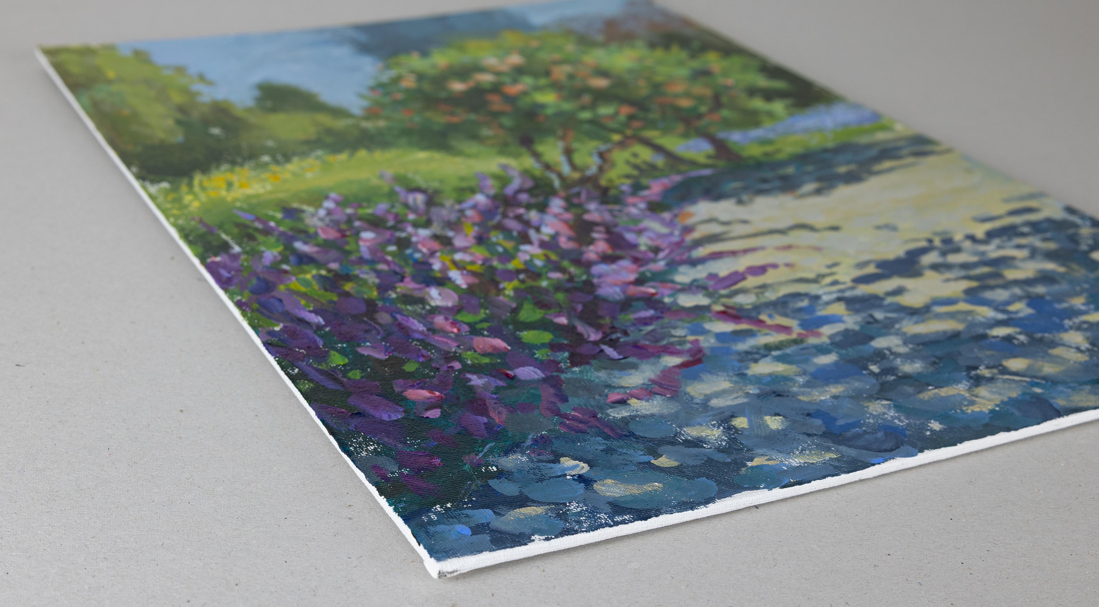 Purple Noon - Painting by Anna Shesterikova