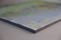 Quiet Day at the Lake. Landscape in oil, impressionism.