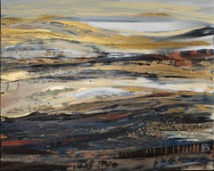 Die Geheimnisse der Goldenen Berge. Horizontal, halb-abstrakt, großformatig