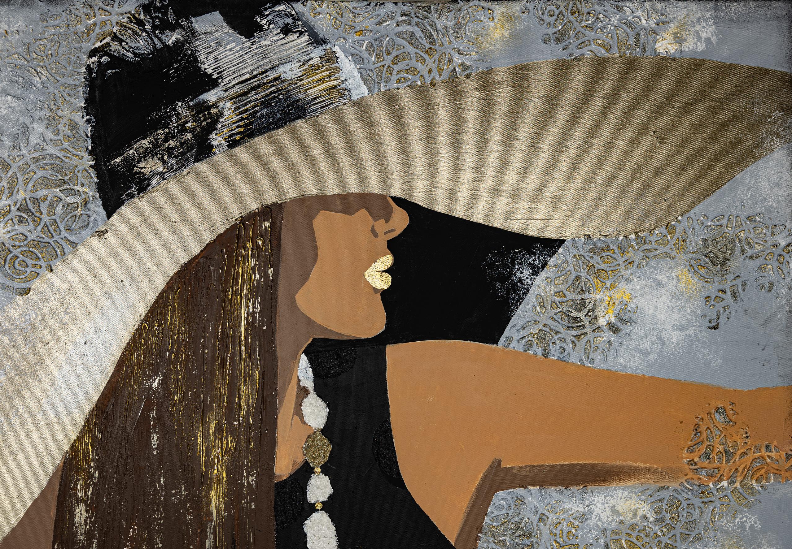Selfie. Large format semi-abstract, girl, woman, fashion For Sale 6