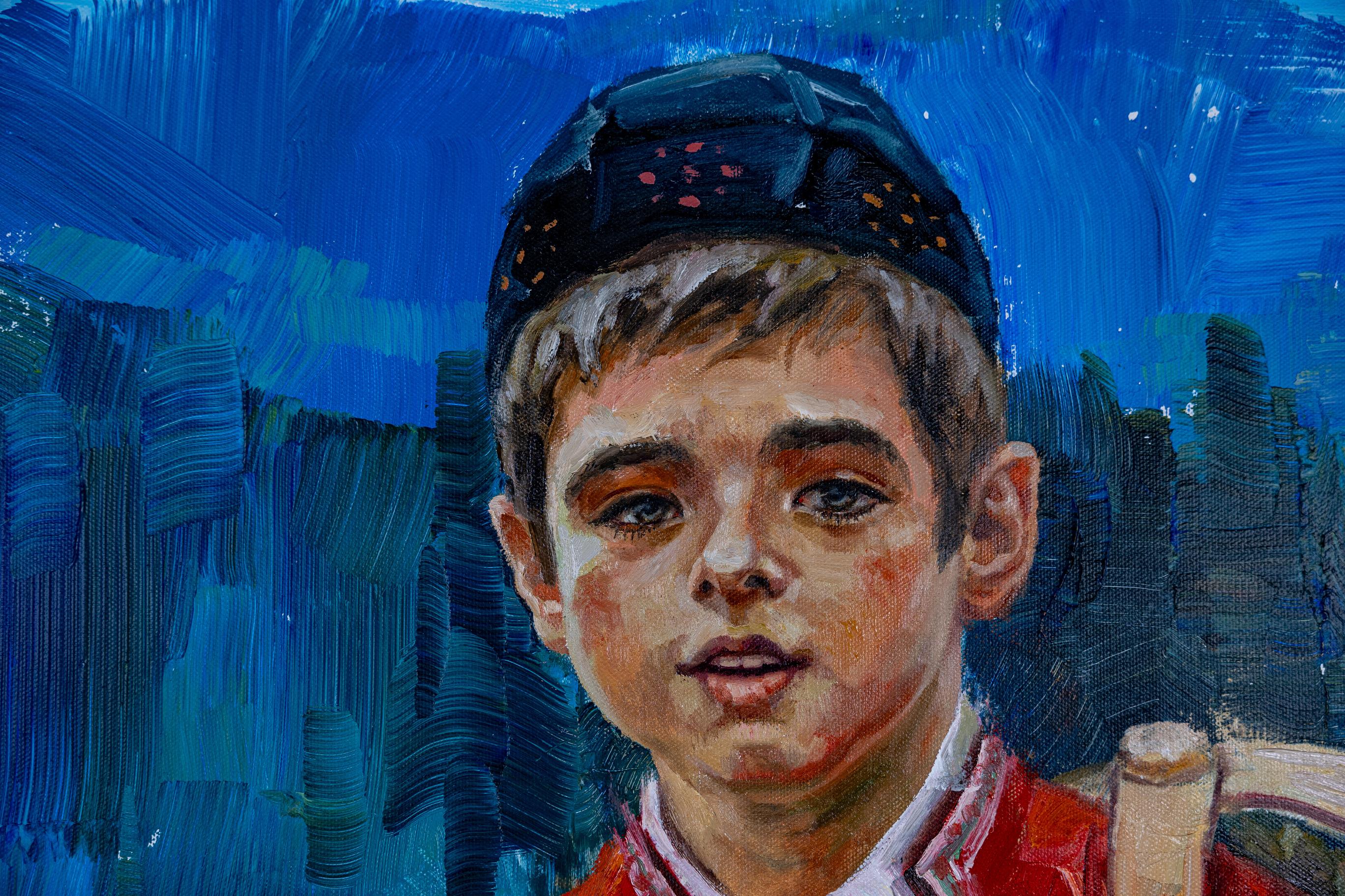 Berger d'Appenzell. Portrait d'un garçon suisse en costume national. en vente 6
