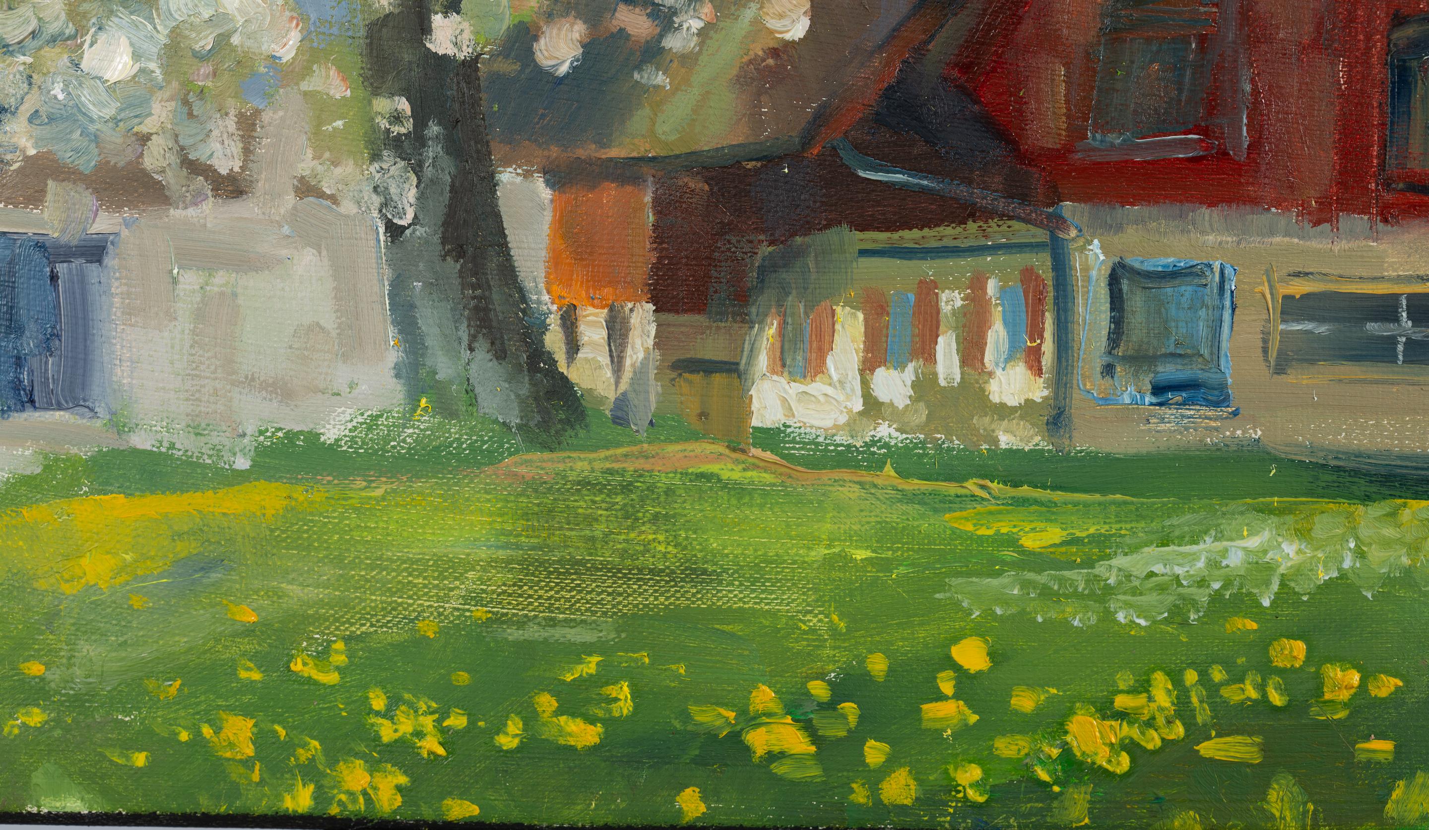 Spring Day in Gams. Mountain landscape, Alps, Switzerland. im Angebot 8