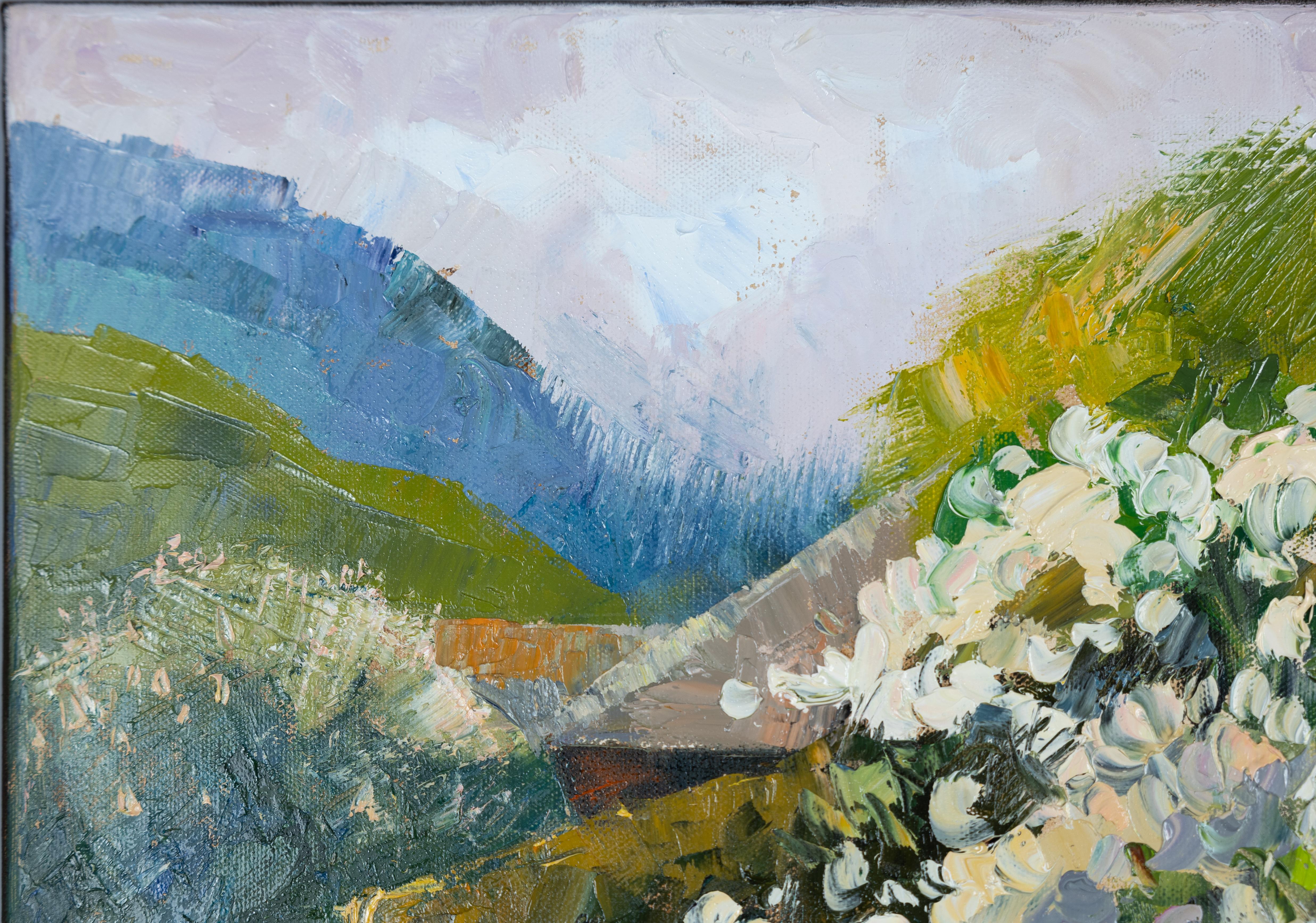 Spring Joy 2. Landscape, oil. Impressionismus. Flower. Art gallary. For Sale 4