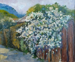 Spring Joy 2. Oil landscape, Impressionism, flower, floral, Switzerland