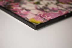 Frühling Twitter. Horizontal, floral, rosa, Impressionismus, Acrylmalerei