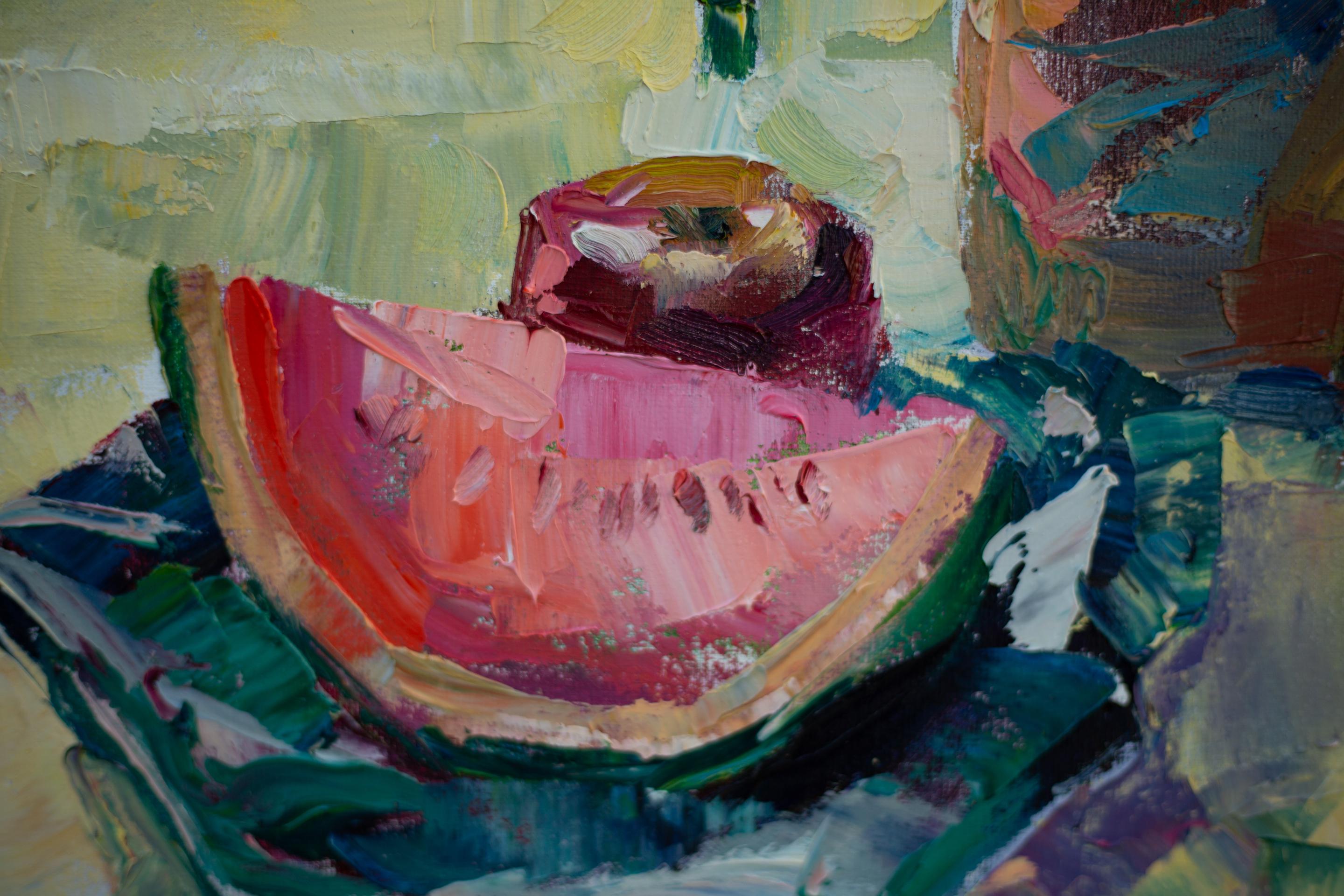 Still Life with Water Melone For Sale 3