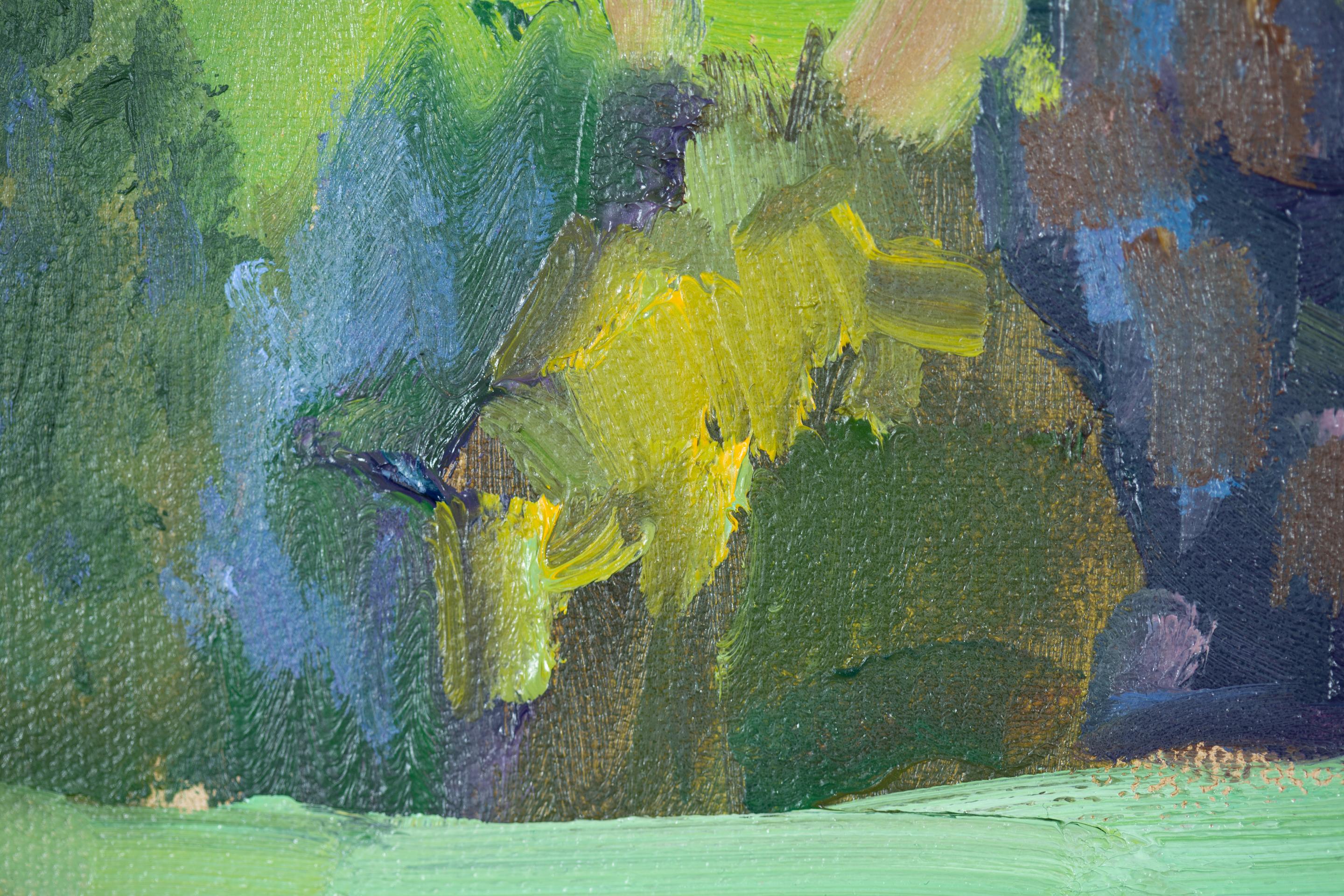 Summer in Grabs. Horizontal, mountains, Switzerland, landscape, design for wall For Sale 4