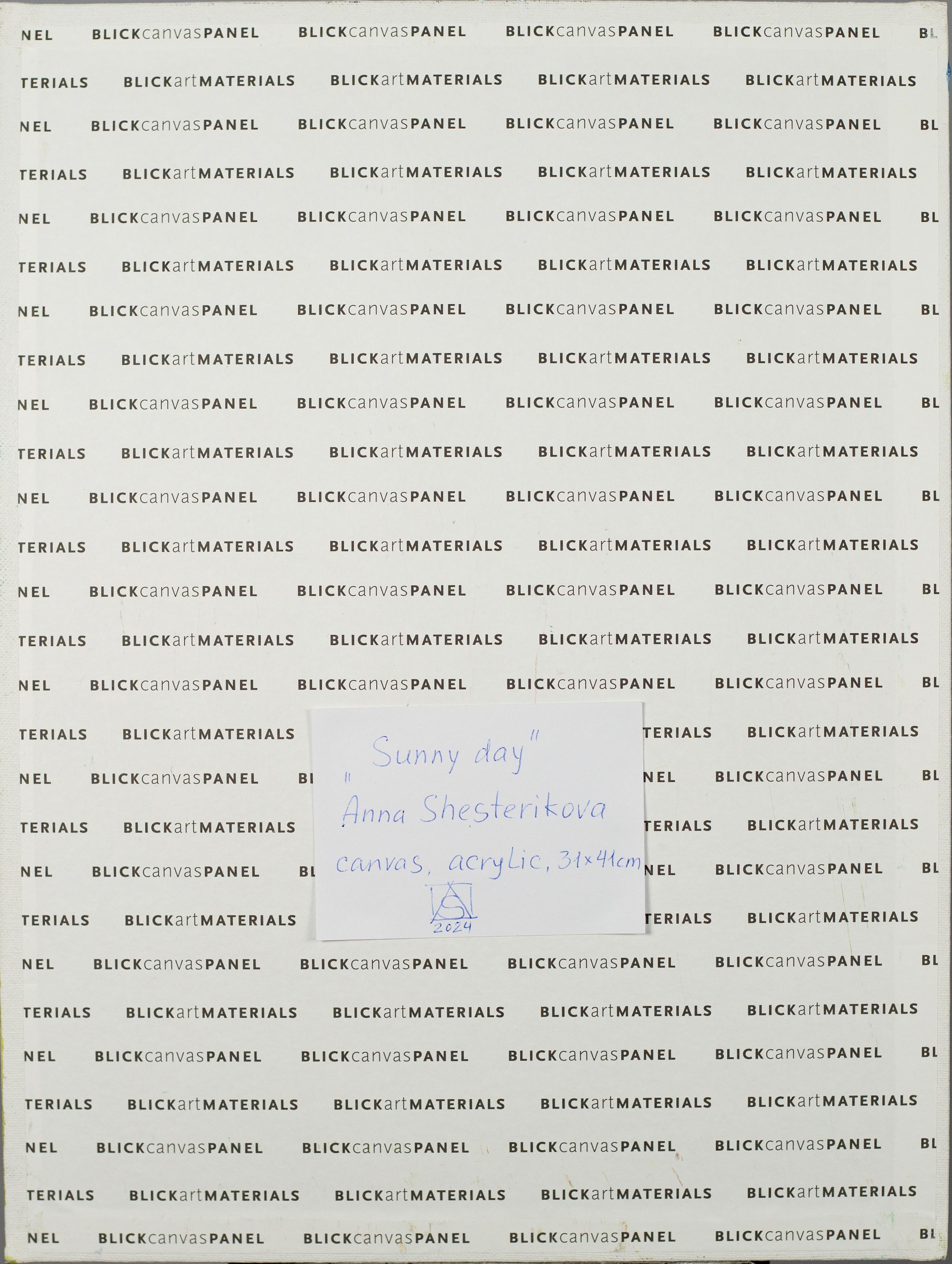 Giornata di sole. Paesaggio acrilico. Fiori gialli, albero. California. Impressionismo. in vendita 3