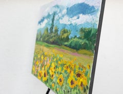 Sunny Joy. Landscape Paintings with flowers, mountains. Impressionism