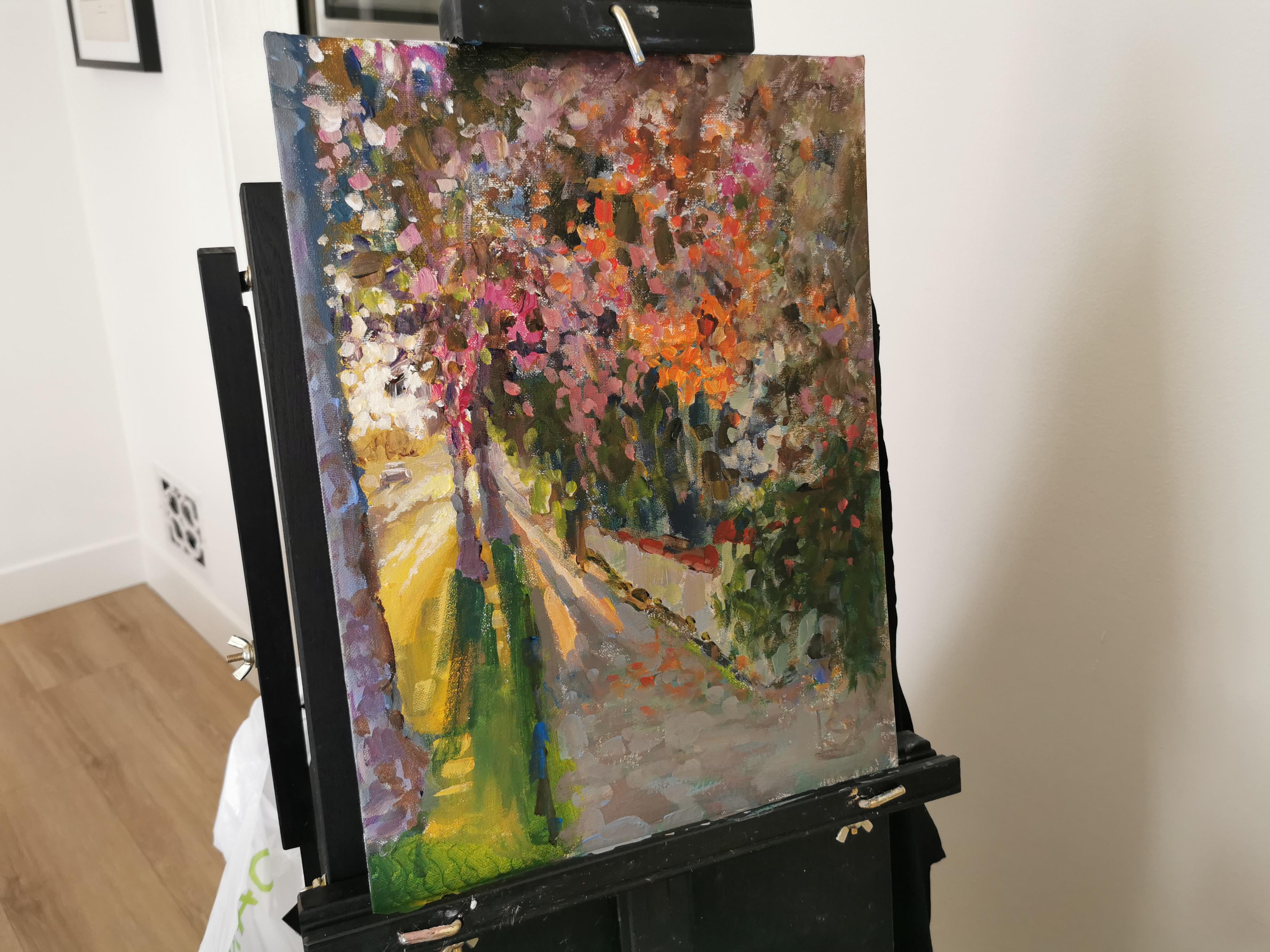 Sunset in LA - Post-Impressionist Painting by Anna Shesterikova
