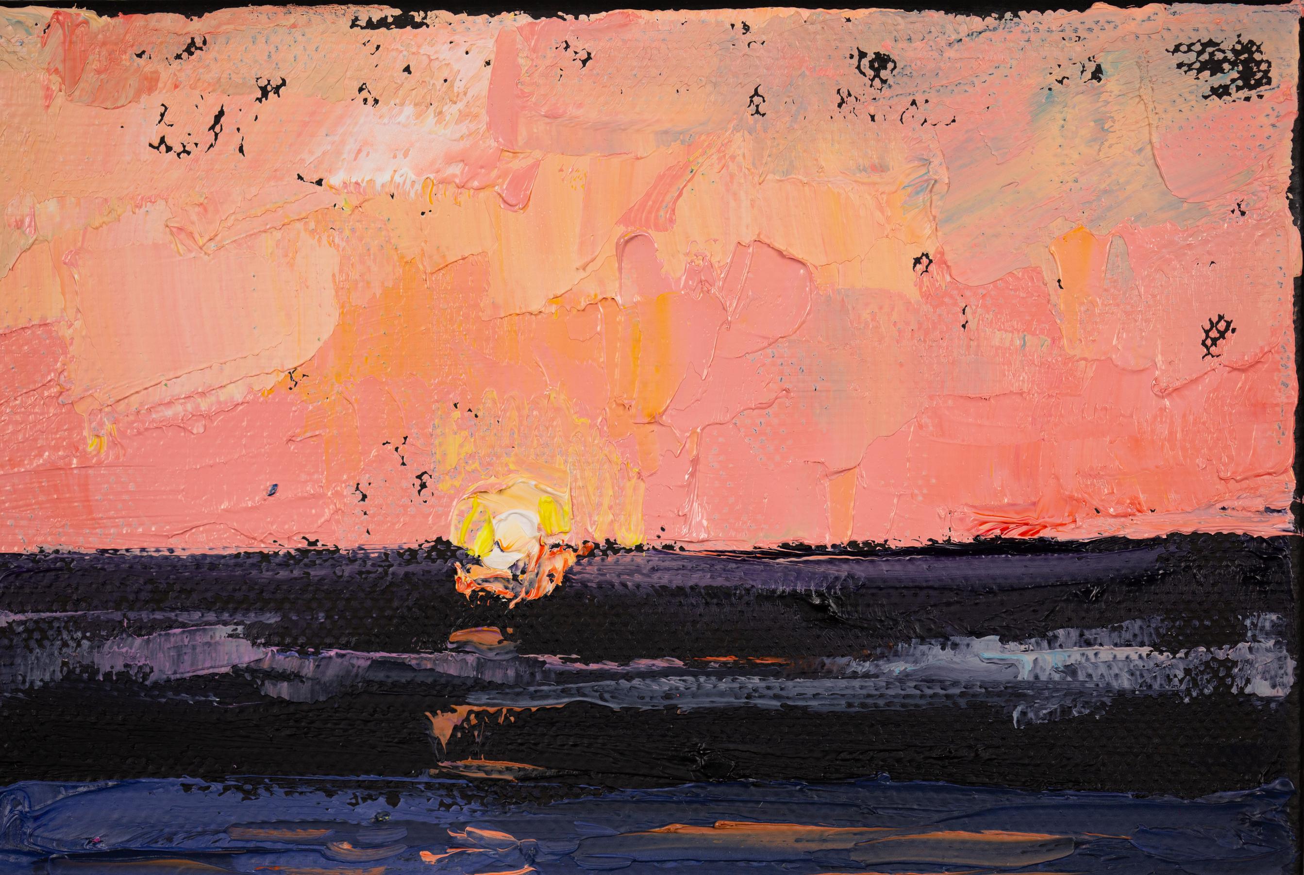 Sunset in Los Angeles. Square, oil, sunset, ocean, beach, Los Angeles For Sale 5