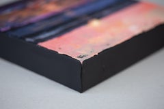 Sunset in Los Angeles. Landscape Painting Square oil, sunset, beach, Los Angeles