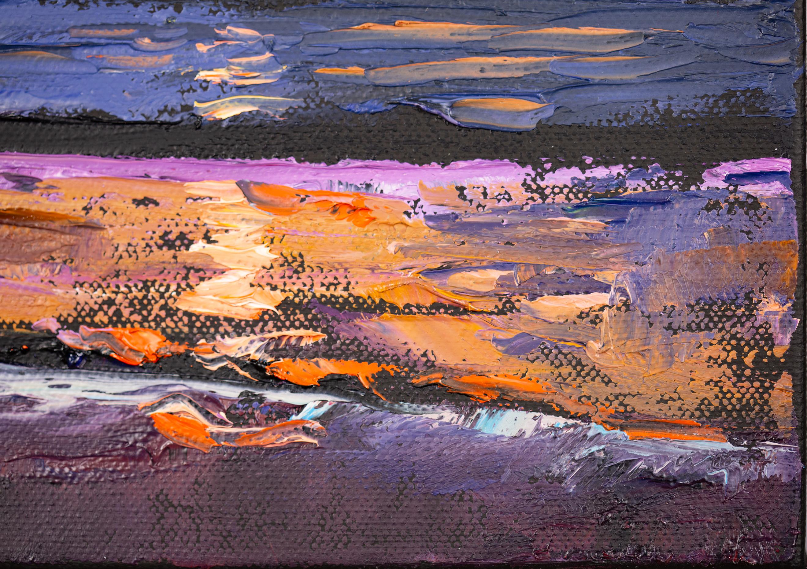Sunset in Los Angeles. Square, oil, sunset, ocean, beach, Los Angeles For Sale 1