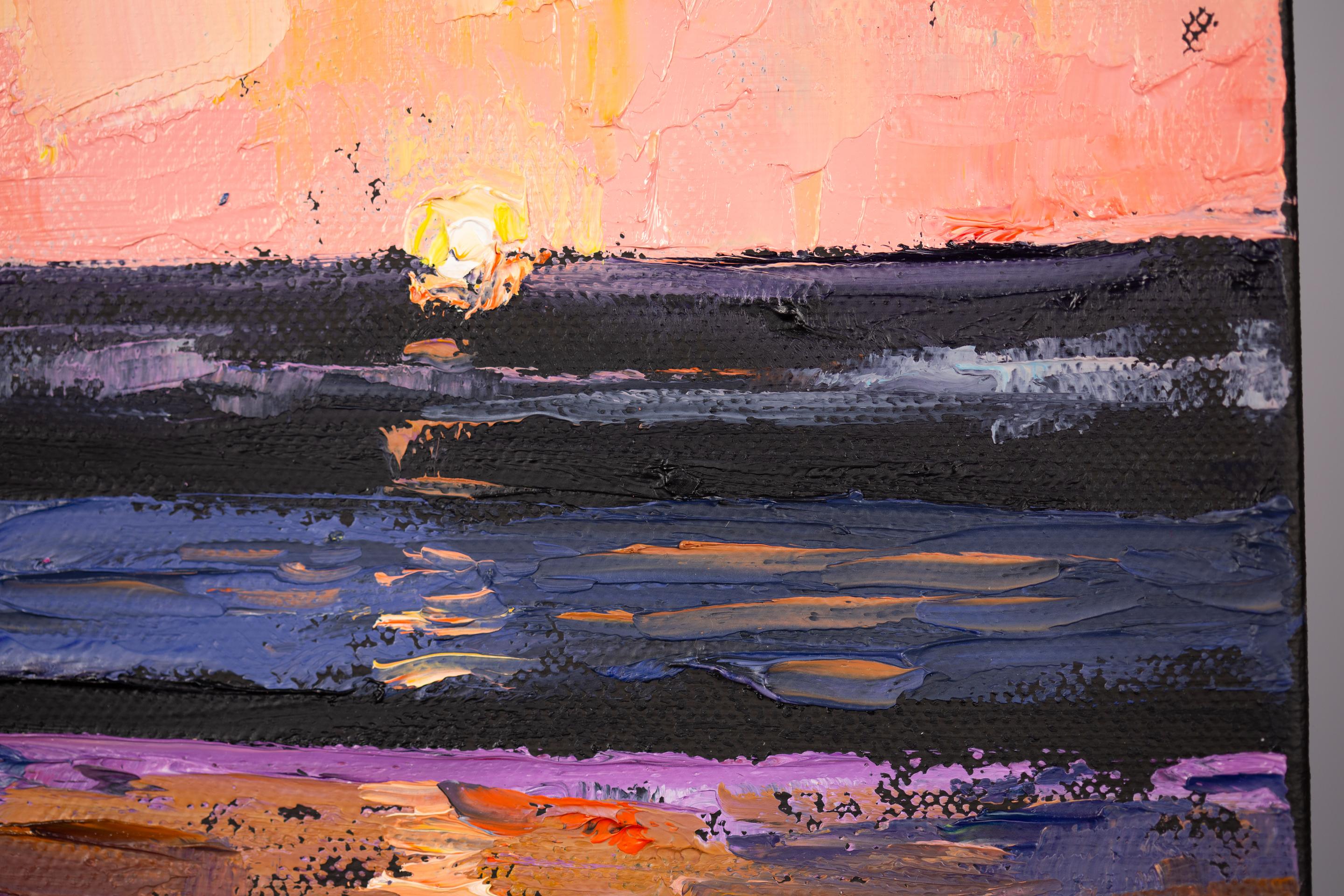 Sunset in Los Angeles. Square, oil, sunset, ocean, beach, Los Angeles For Sale 2