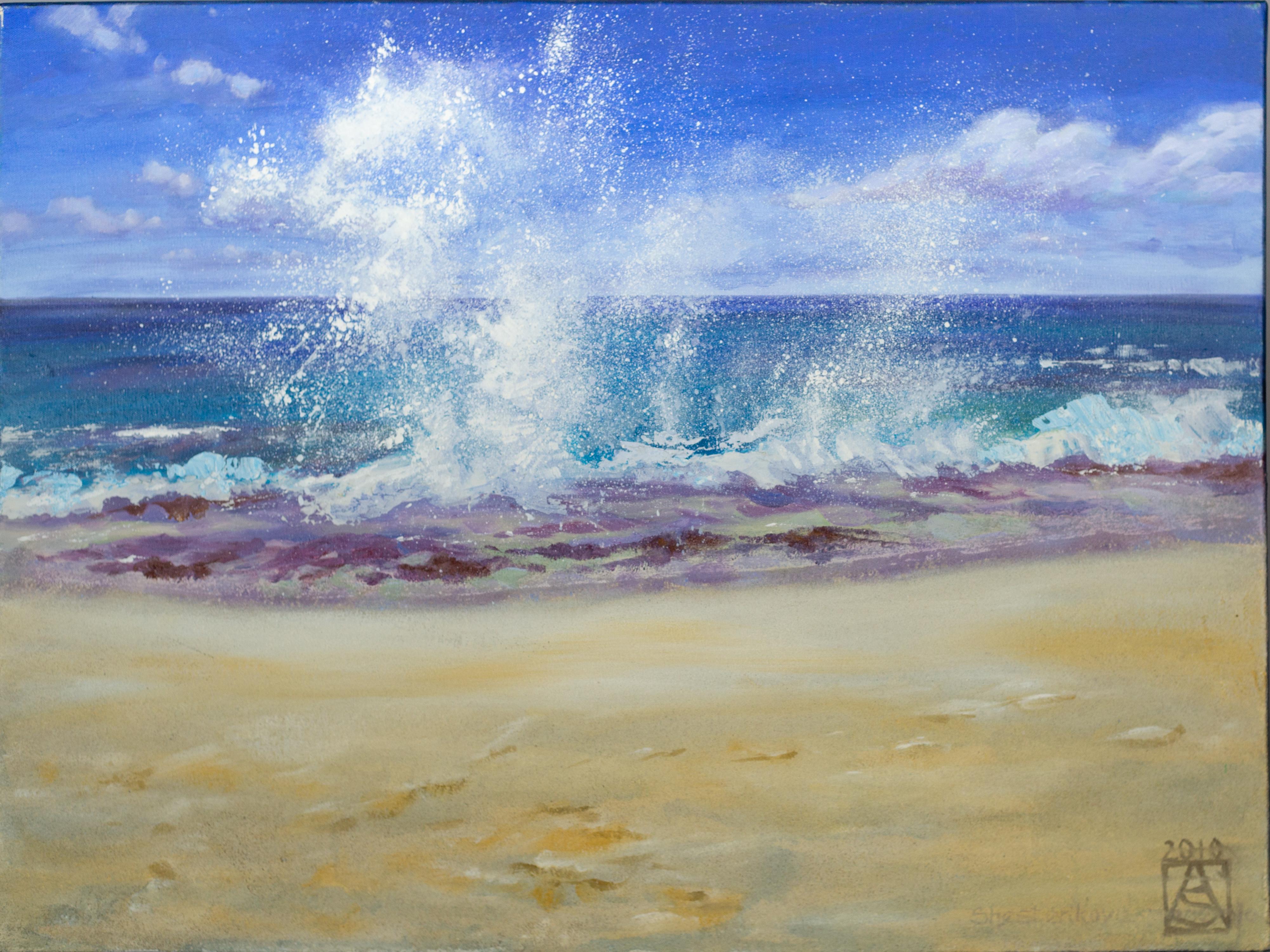 Beach, ocean, painting, seascape

In her work “Surf”, artist Anna Shesterikova turns to the motif of the ocean as a living, breathing element, where the movement of water becomes the main carrier of emotion. During her trip to the Seychelles, she