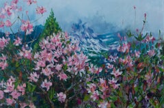 The Freshness Of a Foggy Morning. Horizontal, landscape, impressionism, mountain
