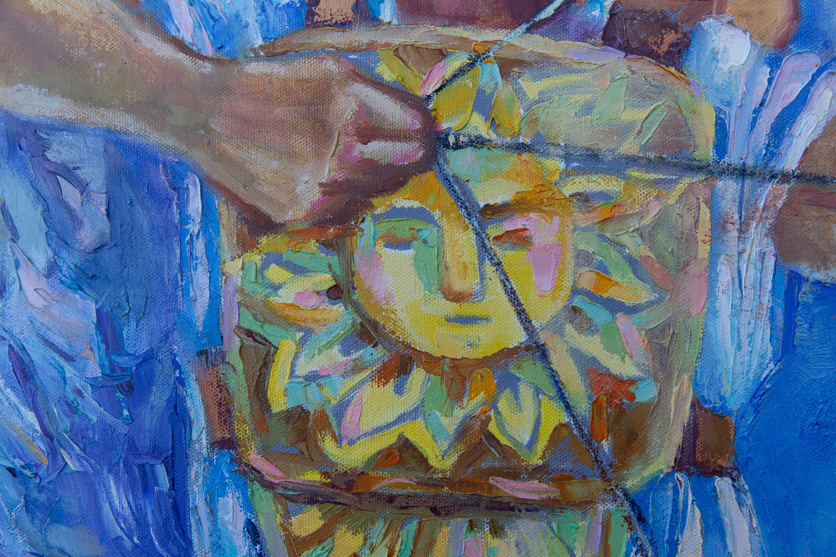 El retorno de las Fuerzas de la Luz. Pintura al óleo, gran formato, figurativa, ángeles. en venta 2
