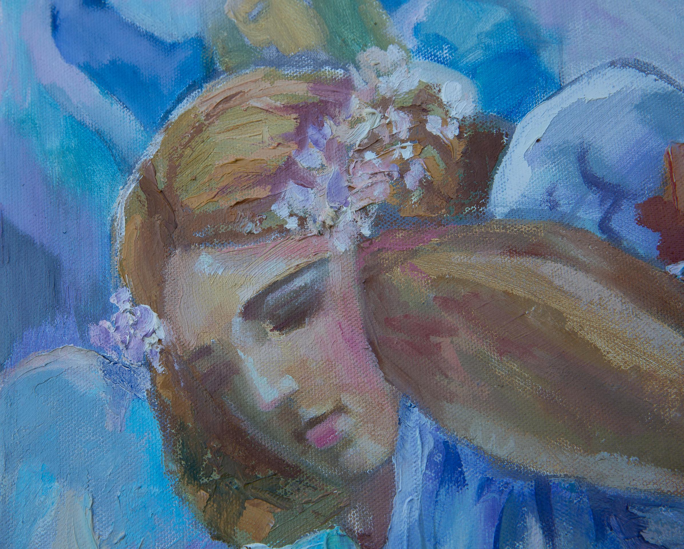 El retorno de las Fuerzas de la Luz. Pintura al óleo, gran formato, figurativa, ángeles. en venta 4