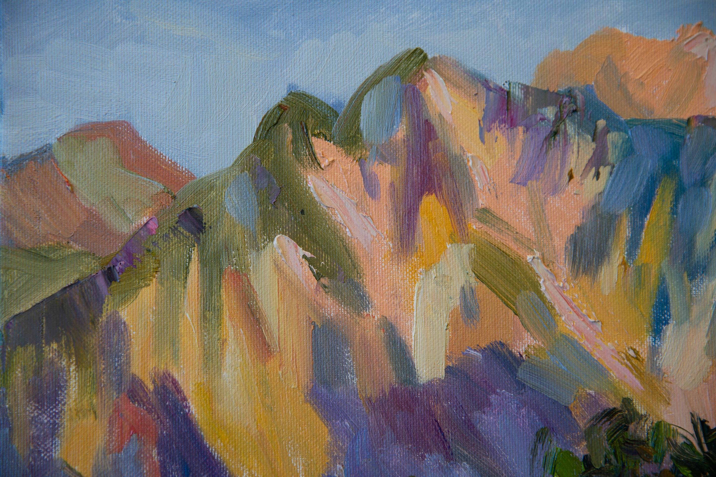Three Sisters Mountain In The Evening For Sale 2
