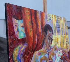 Under The Masks... Horizontal, figurative, nude, Venice, Italy