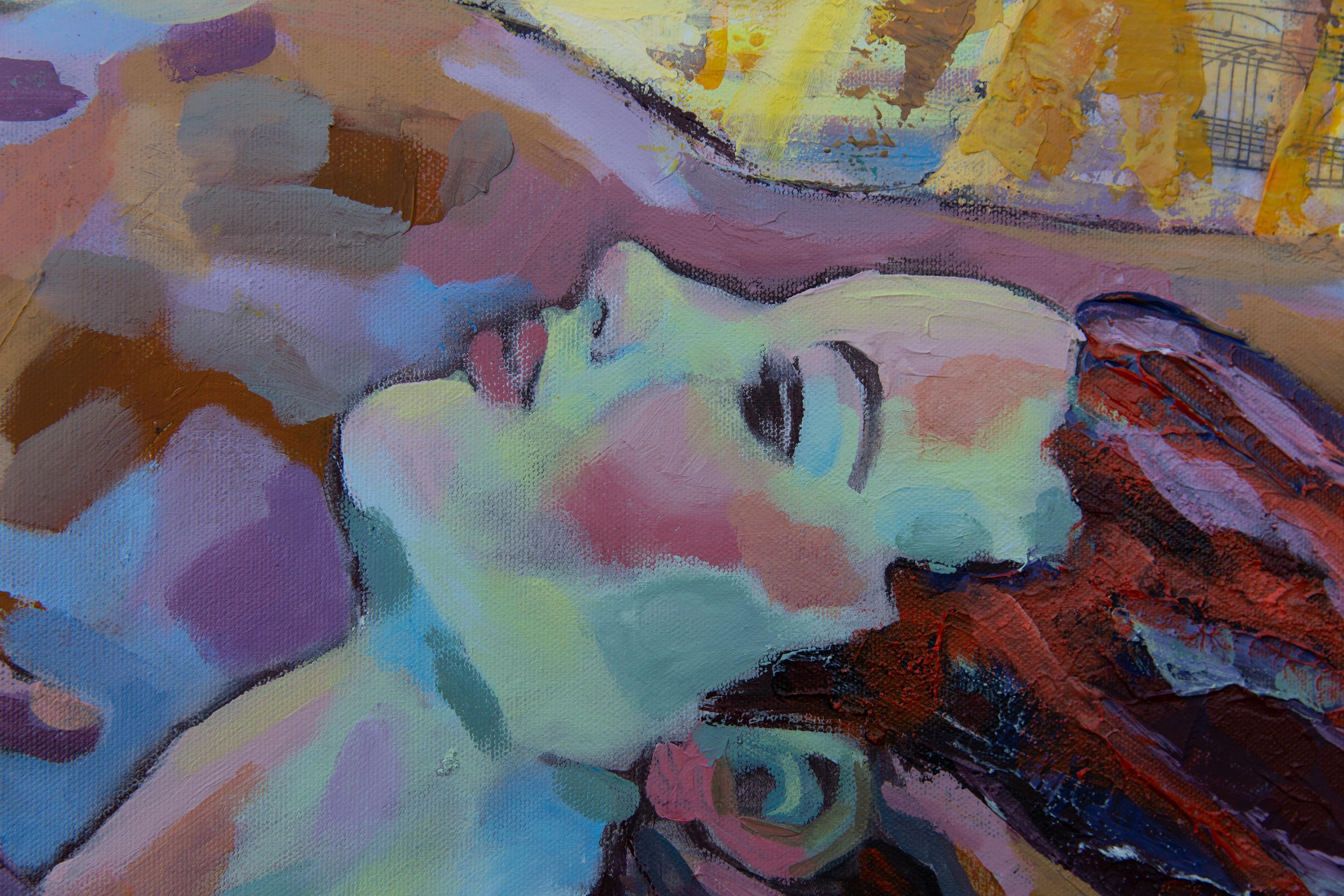 Sotto le maschere... Orizzontale, figurativo, nudo, Venezia, Italia in vendita 3
