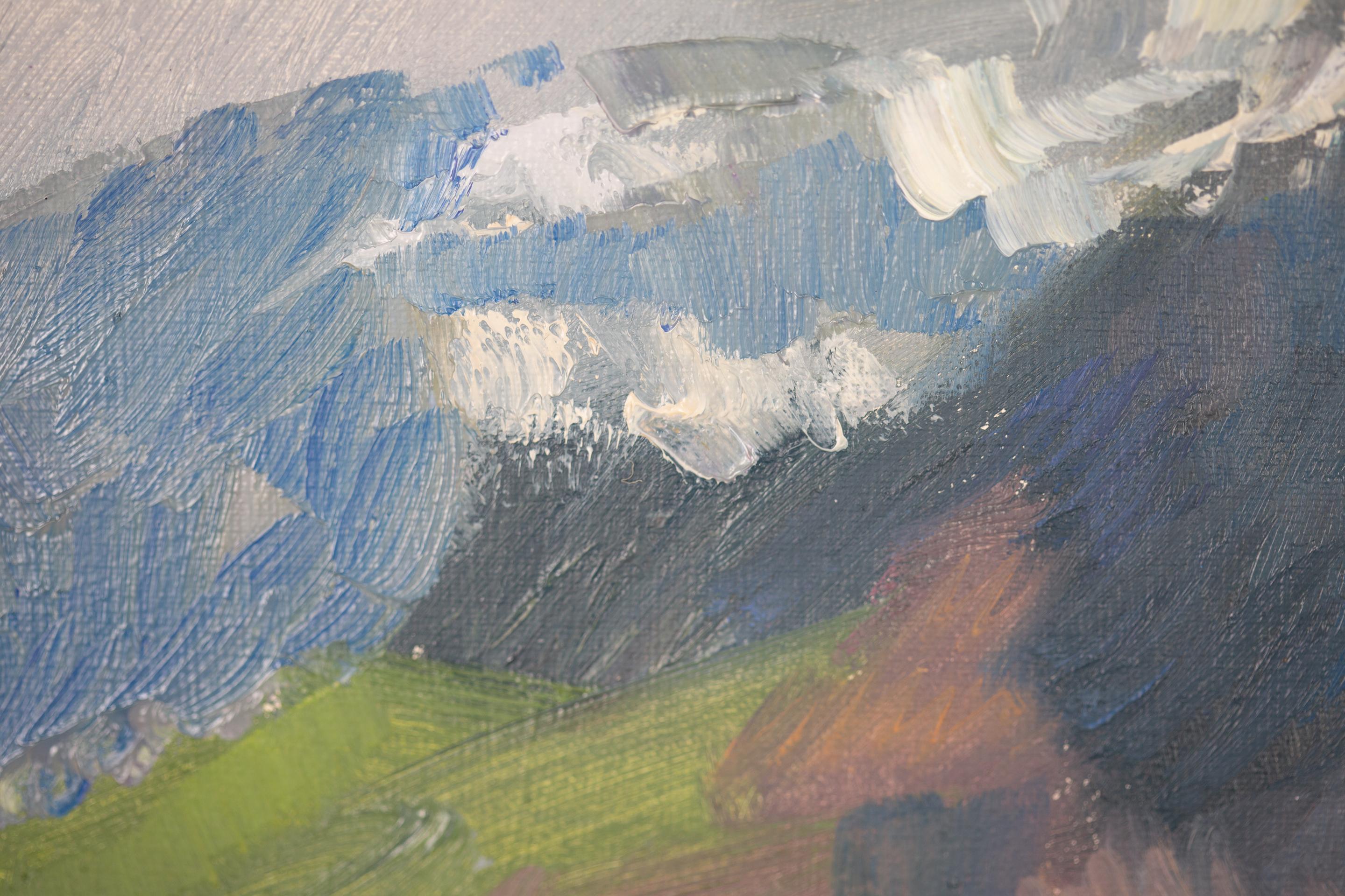 Vue des Alpes en soirée. Vertical, Suisse, montagnes, soirée en vente 10