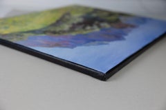 Vista delle rovine del castello di Wartau. Dipinti di paesaggi, impressionismo svizzero