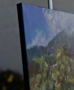 View to Gams from Simisee. Vertical, Landscape, Switzerland, postimpressionism