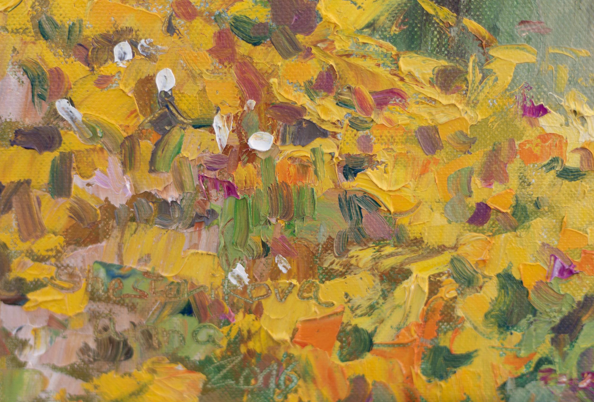 View to Gams from Simisee. Vertical, Landscape, Switzerland, postimpressionism For Sale 2
