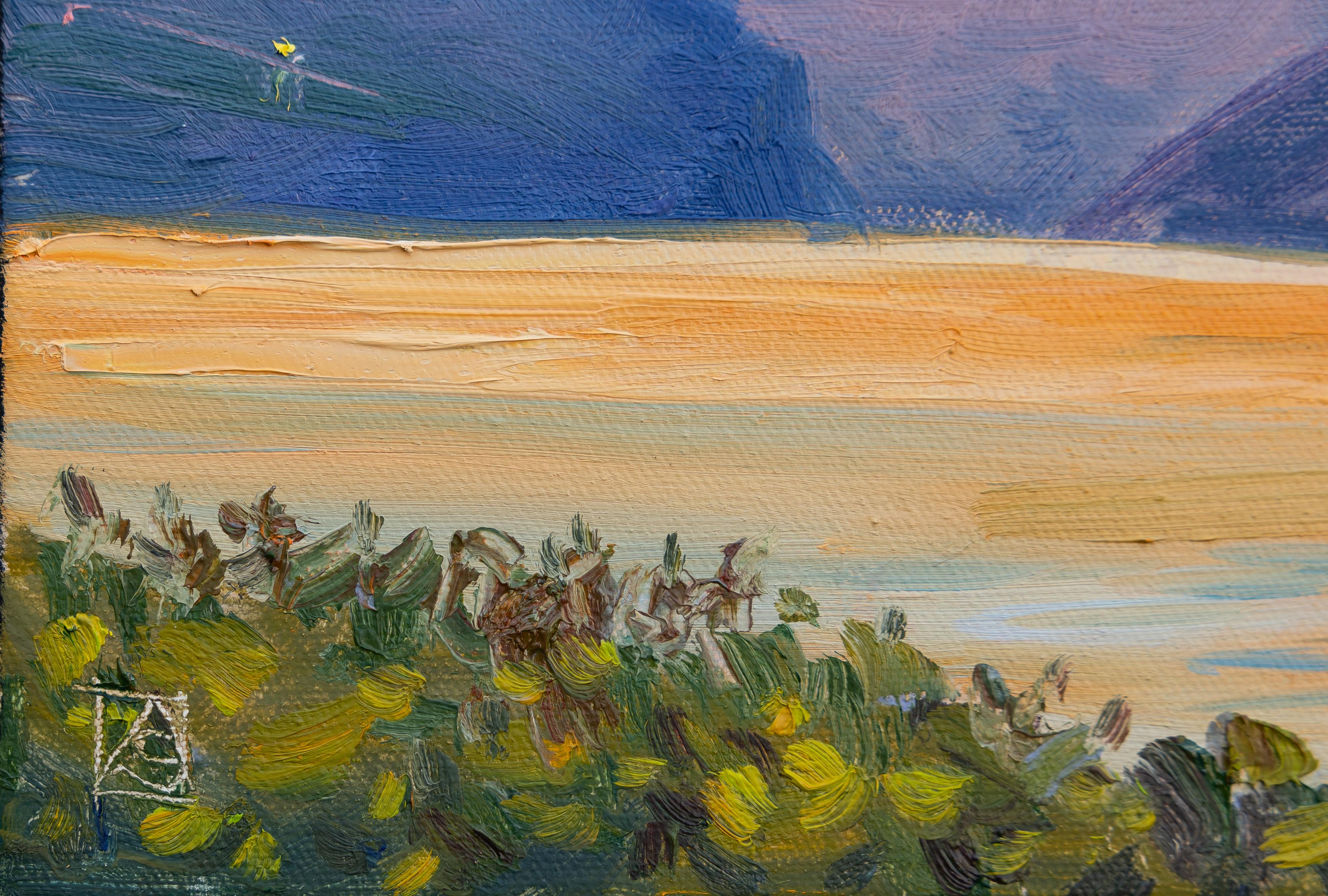 Walensee. Sunset.  Small format, horizontal, lake, mountains, Switzerland For Sale 6