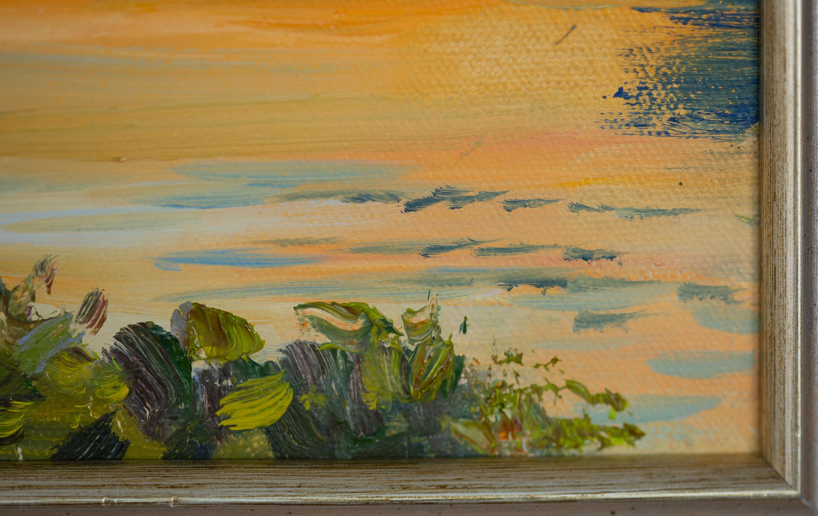 Walensee. Sunset.  Small format, horizontal, lake, mountains, Switzerland For Sale 8