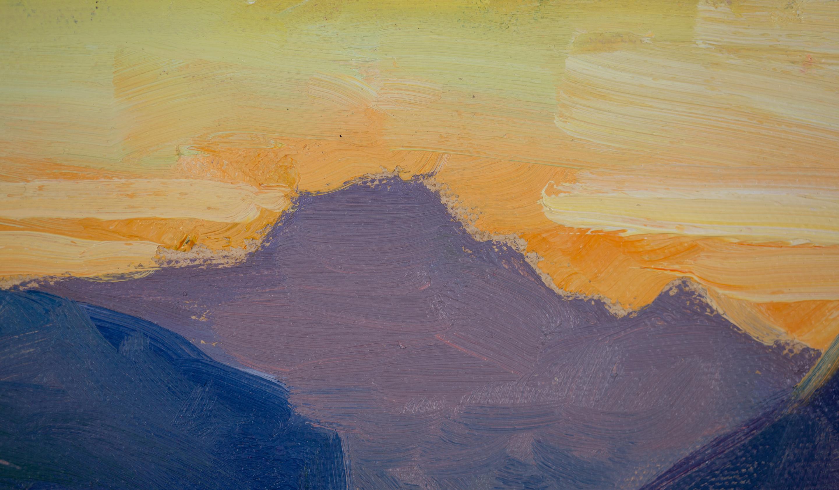 Walensee. Sunset.  Small format, horizontal, lake, mountains, Switzerland For Sale 12