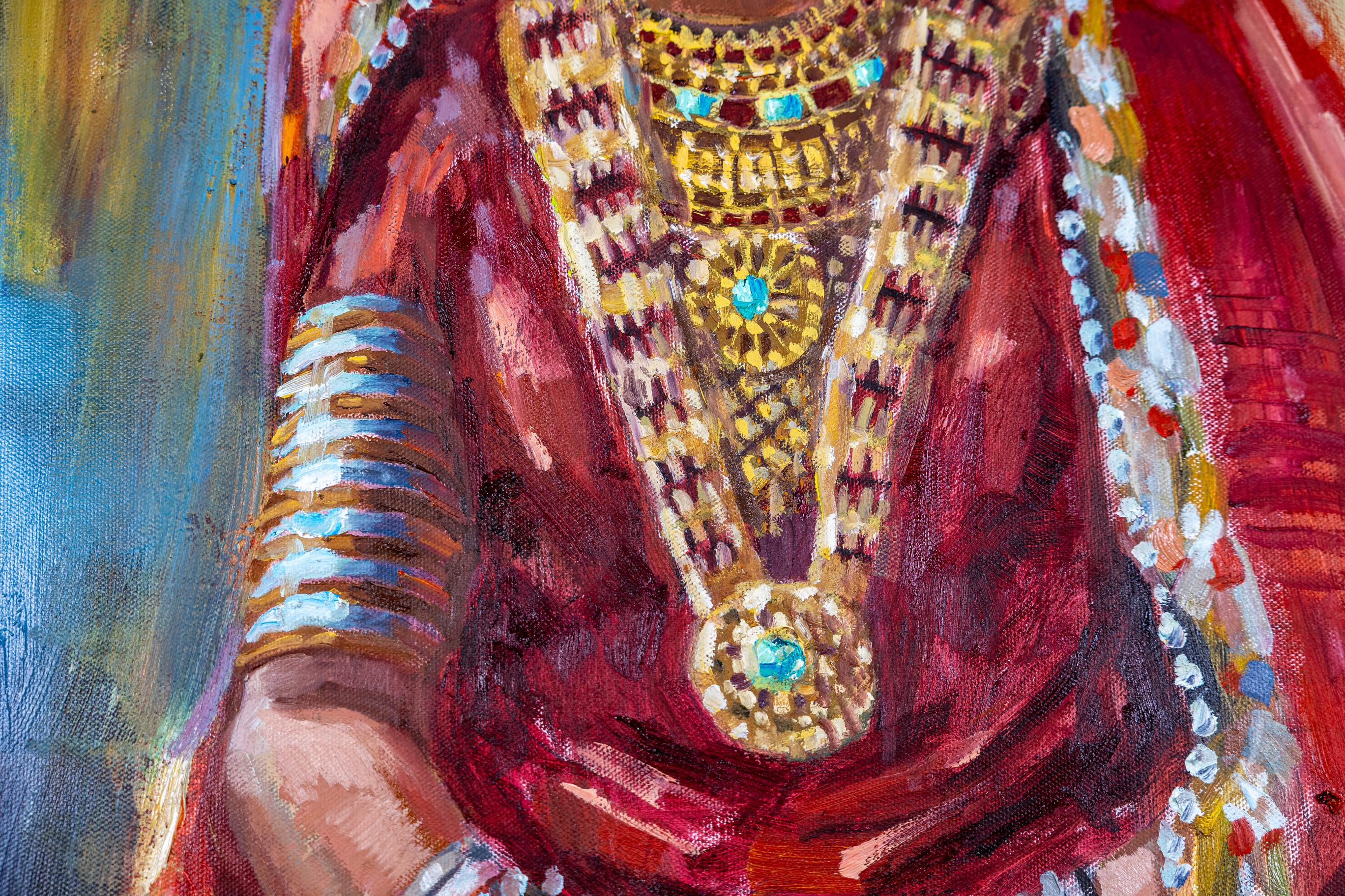 Wedding. Indian wedding, girl portrait, sari, jewelry For Sale 3