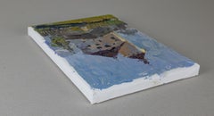 Werdenberg Castle in the Evening. Sunset, Landscape Paintings, impressionism