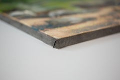 Werdenberg im Mai. Horizontales Ölgemälde, Natur, See, Schweiz, Berge